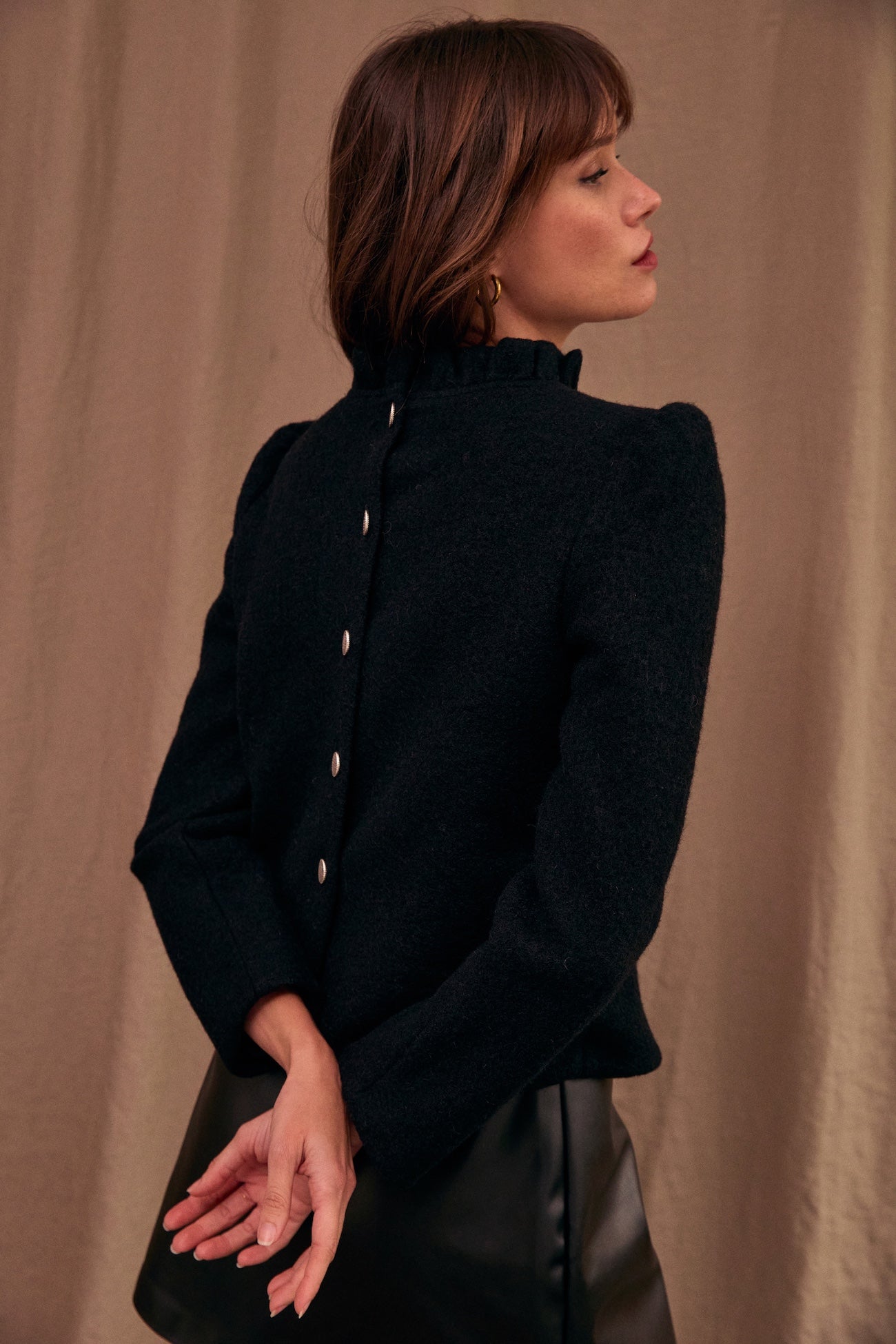 Black wool Odyssey top