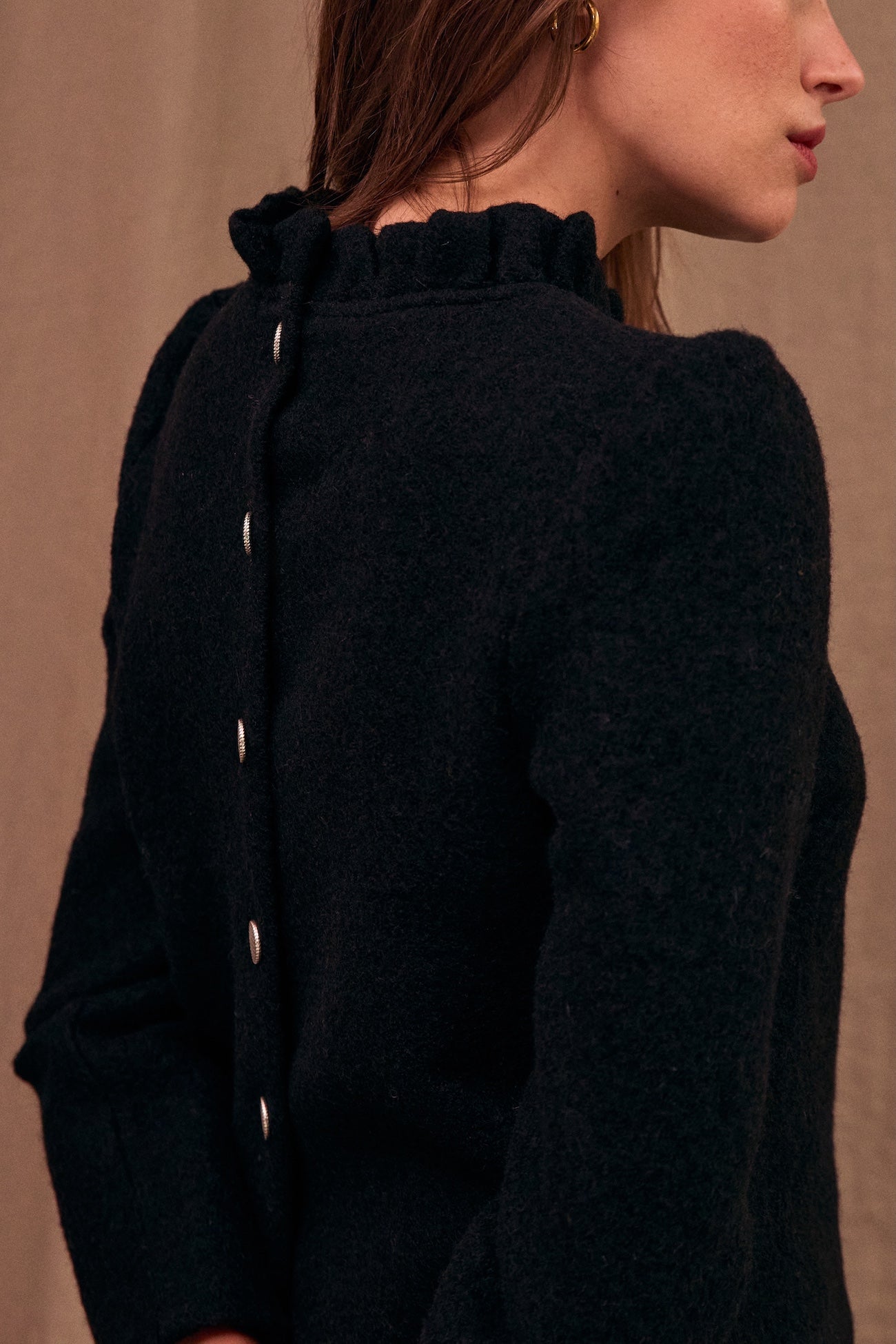 Black wool Odyssey top