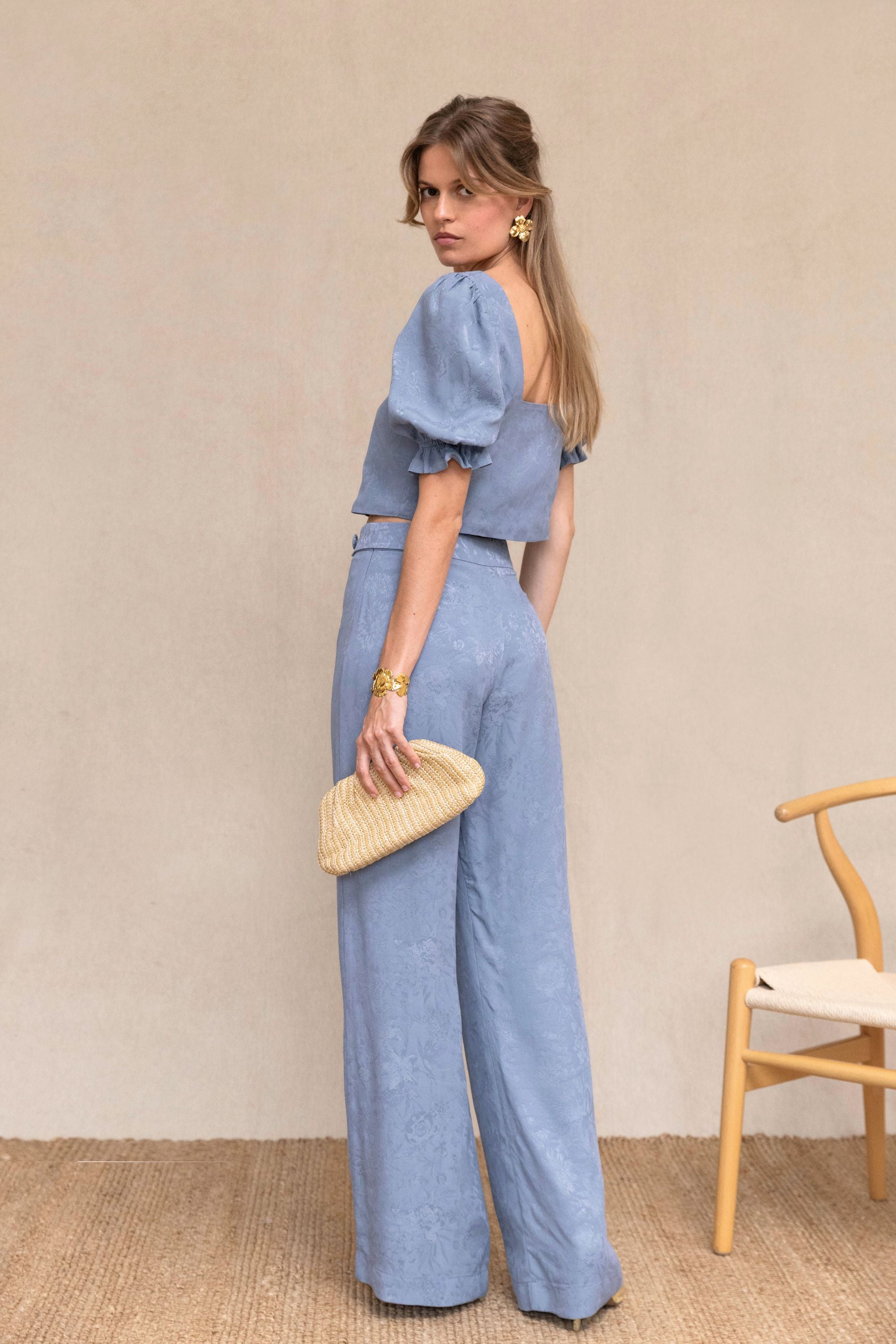 Augusta slate trousers