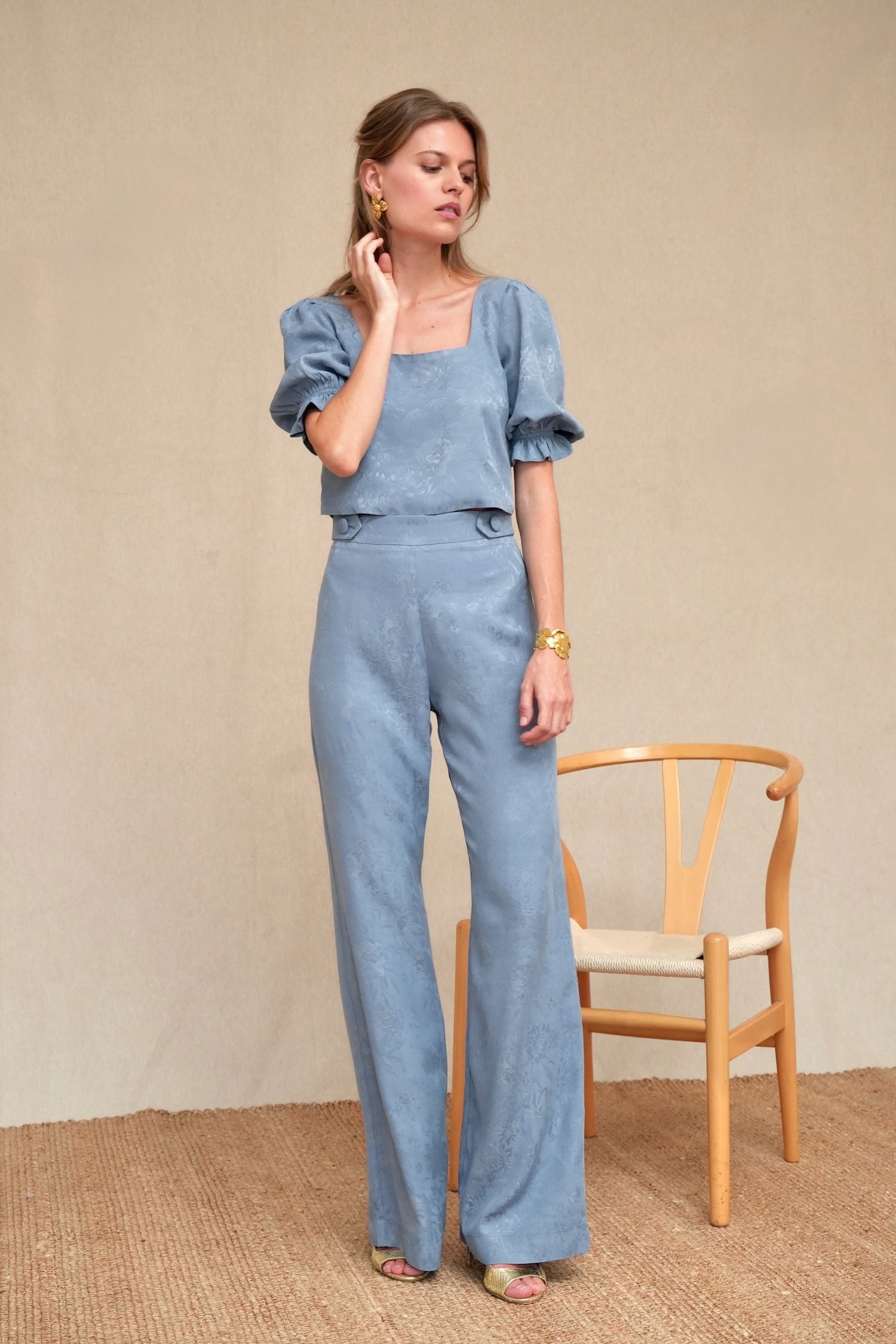 Augusta slate trousers