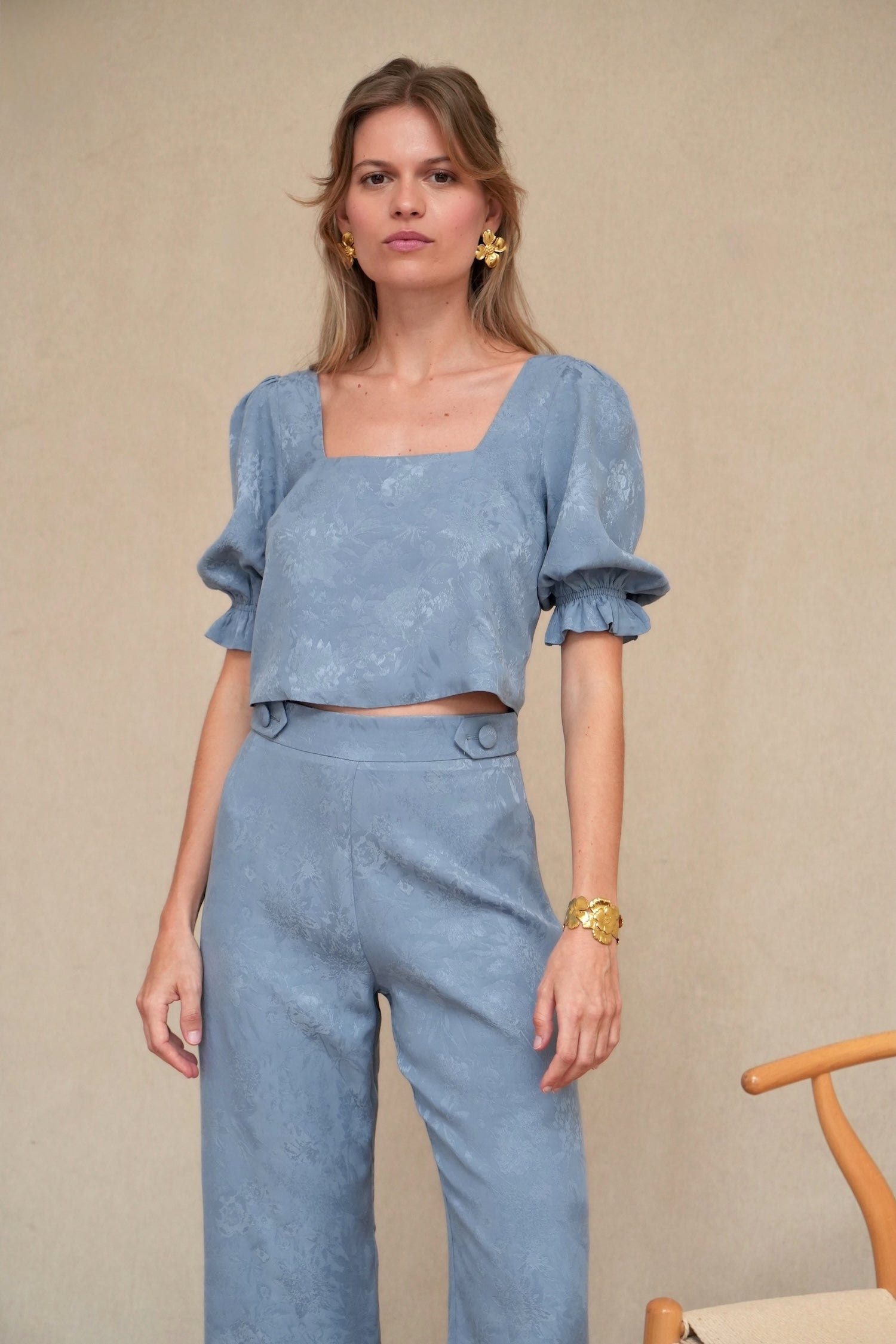 Augusta slate trousers