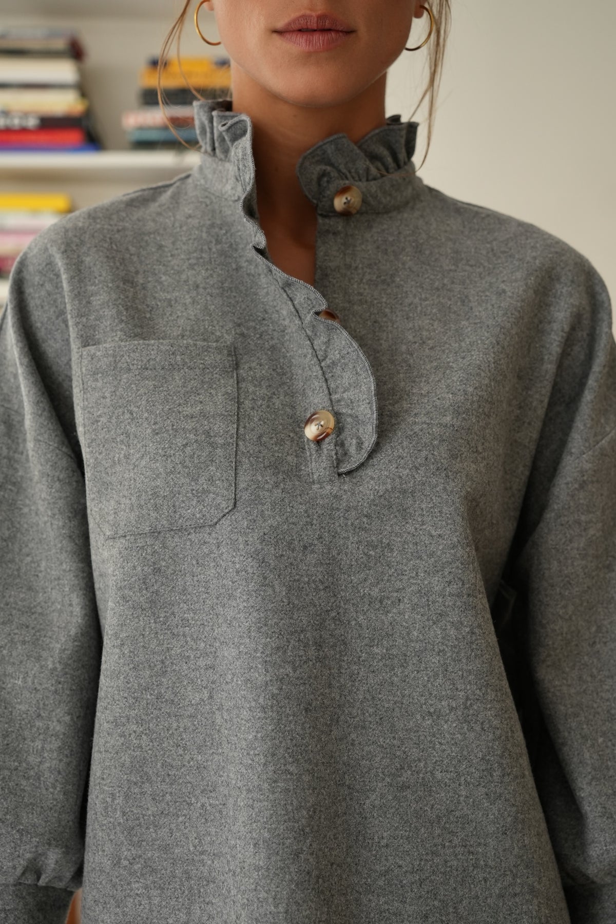 Jordane grey flannel shirt