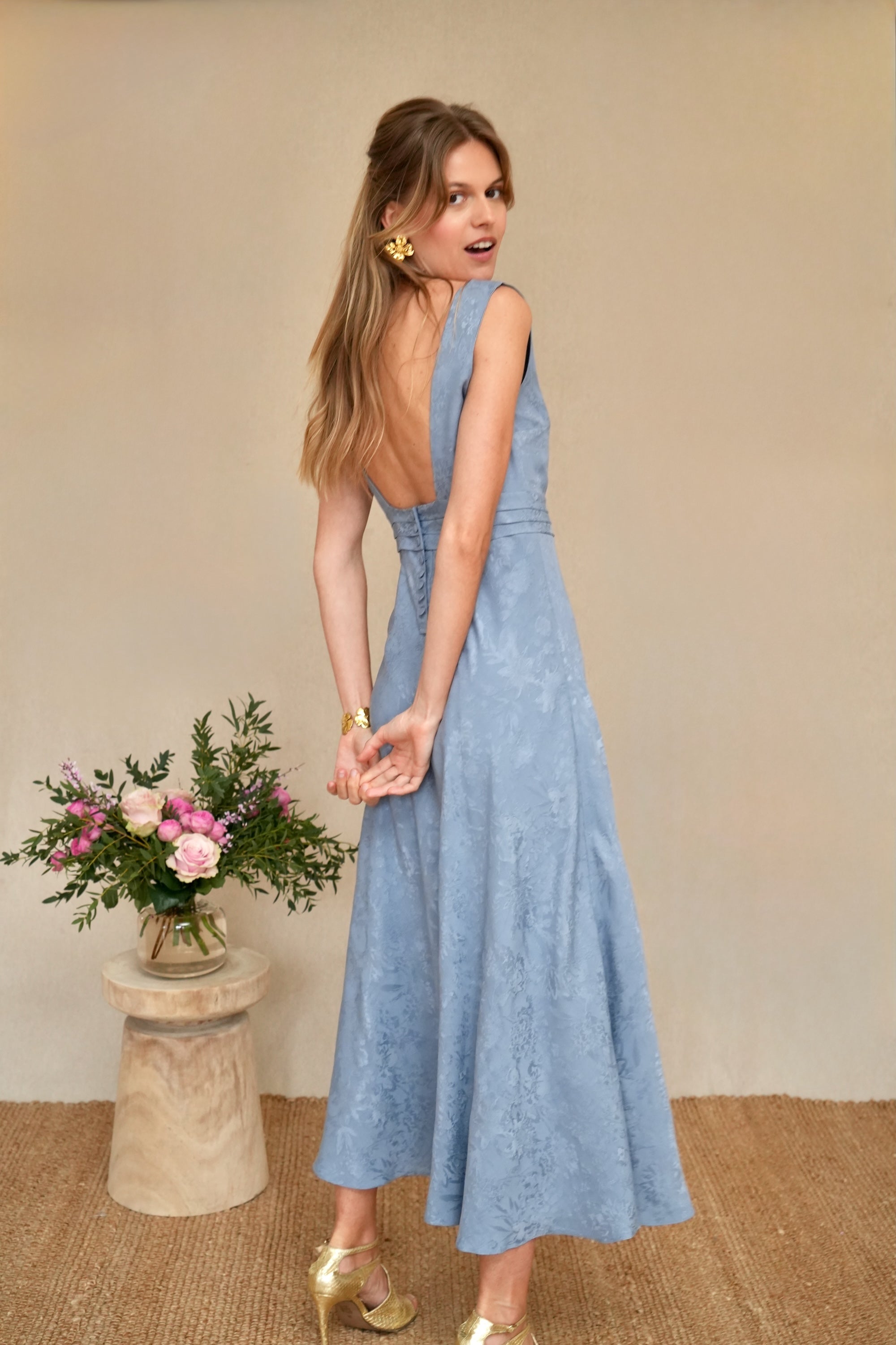 Andromache slate dress