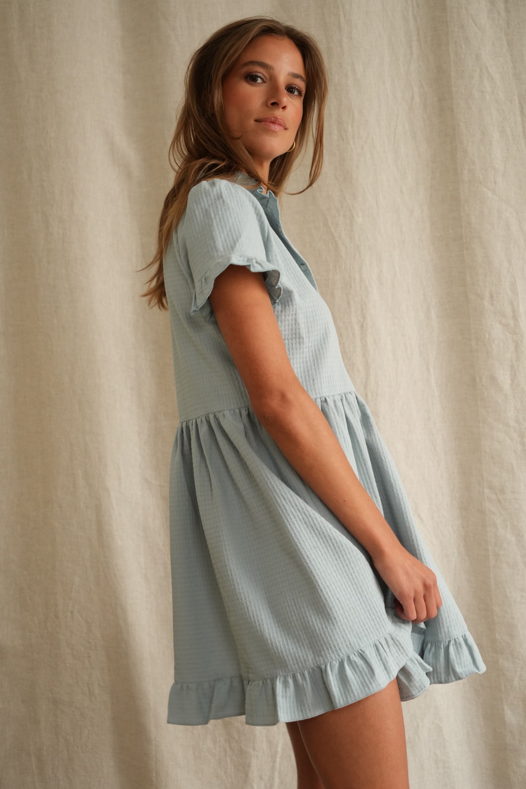 Robe Cassis bleu clair