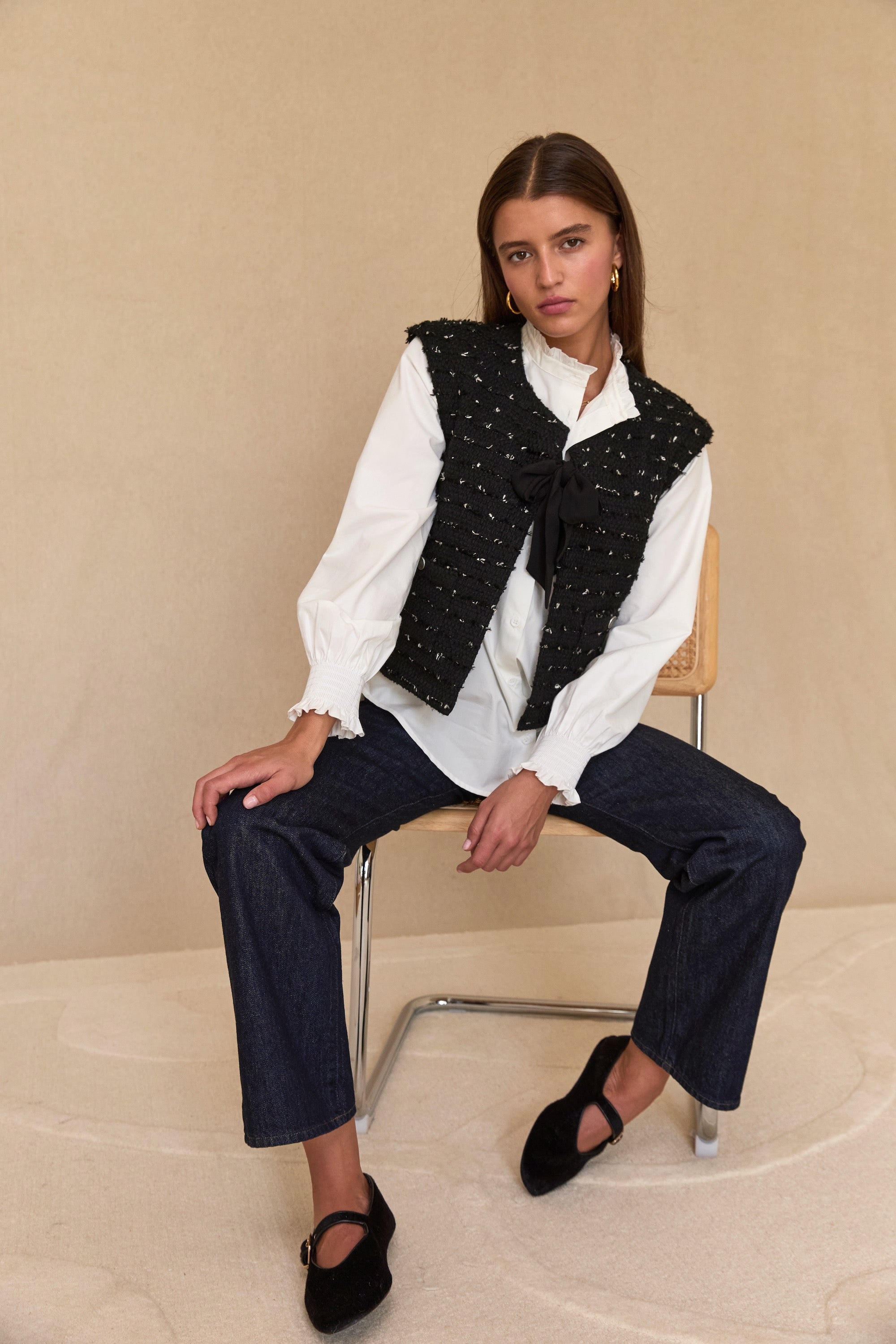 Vali black tweed jacket