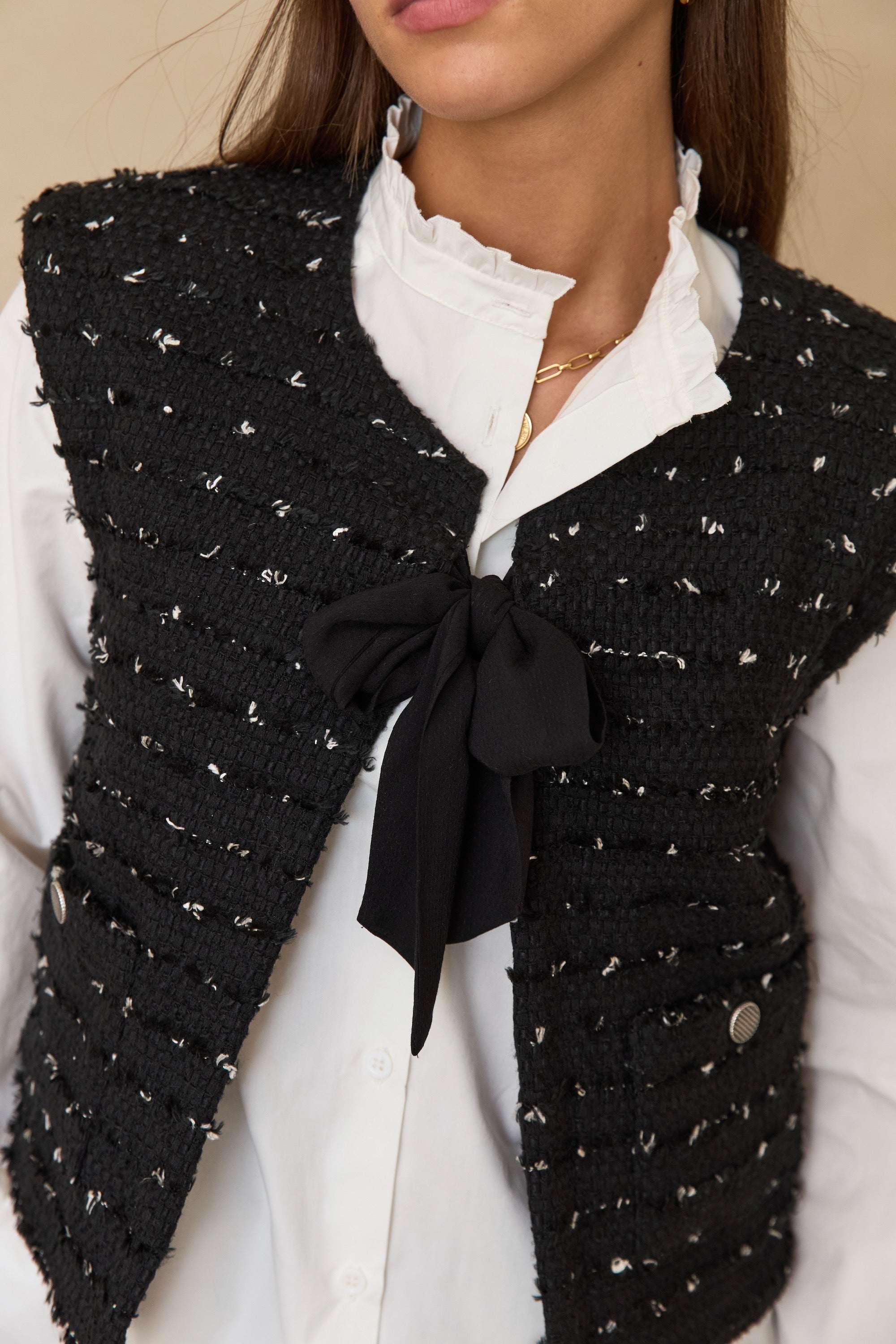Vali black tweed jacket