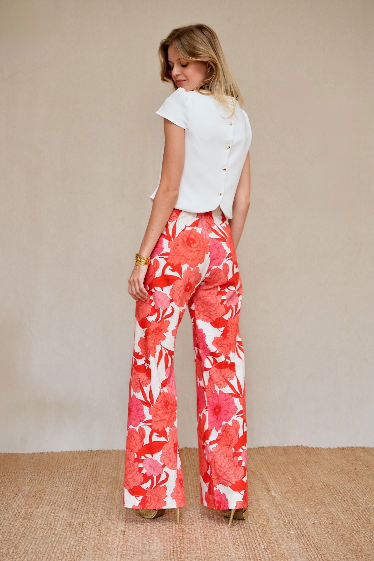 Pantalon Charlotte hibiscus