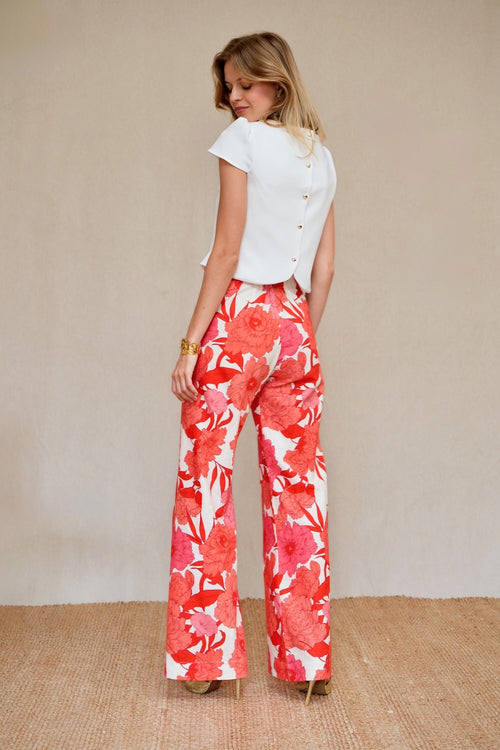 Pantalon Charlotte hibiscus
