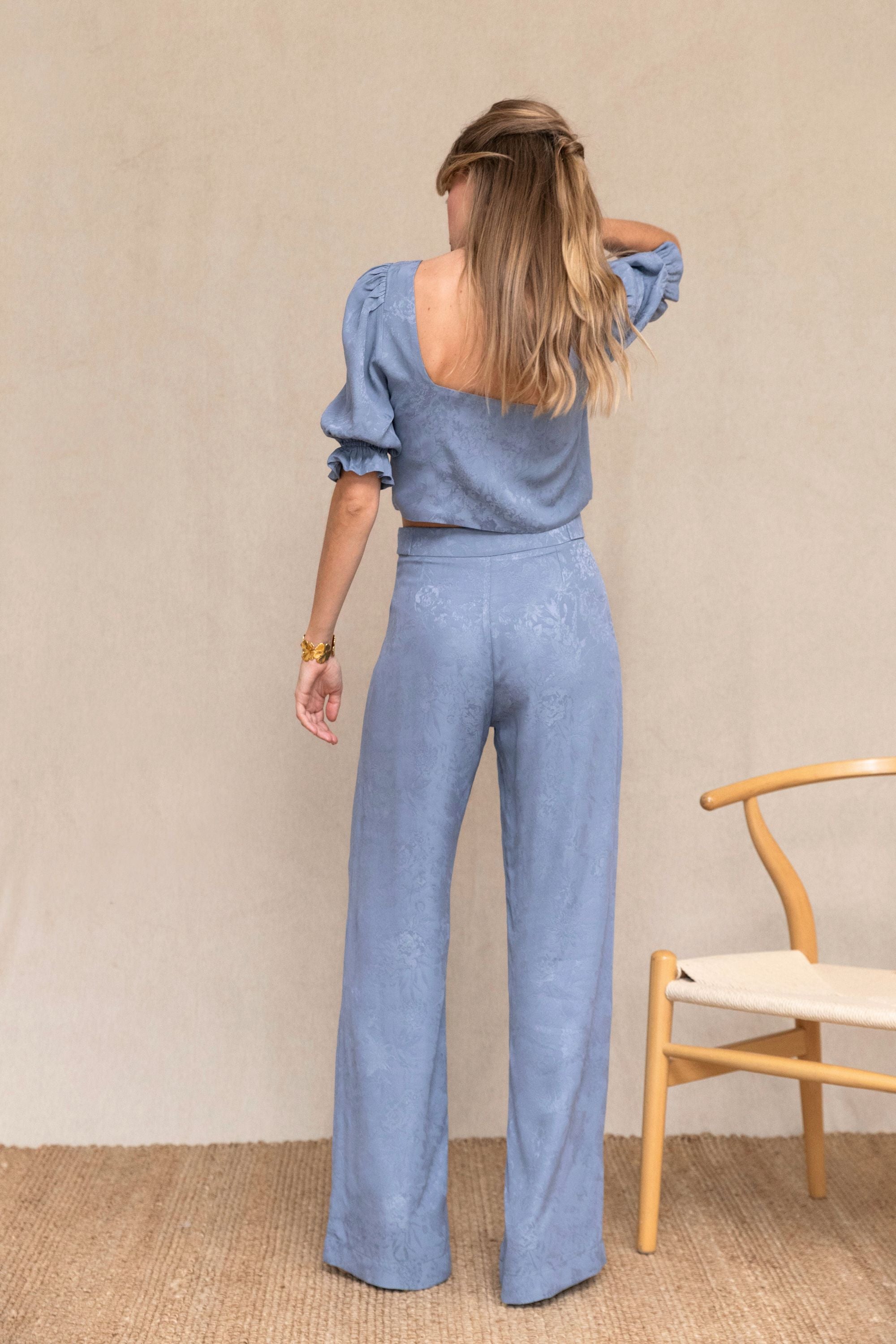 Augusta slate trousers