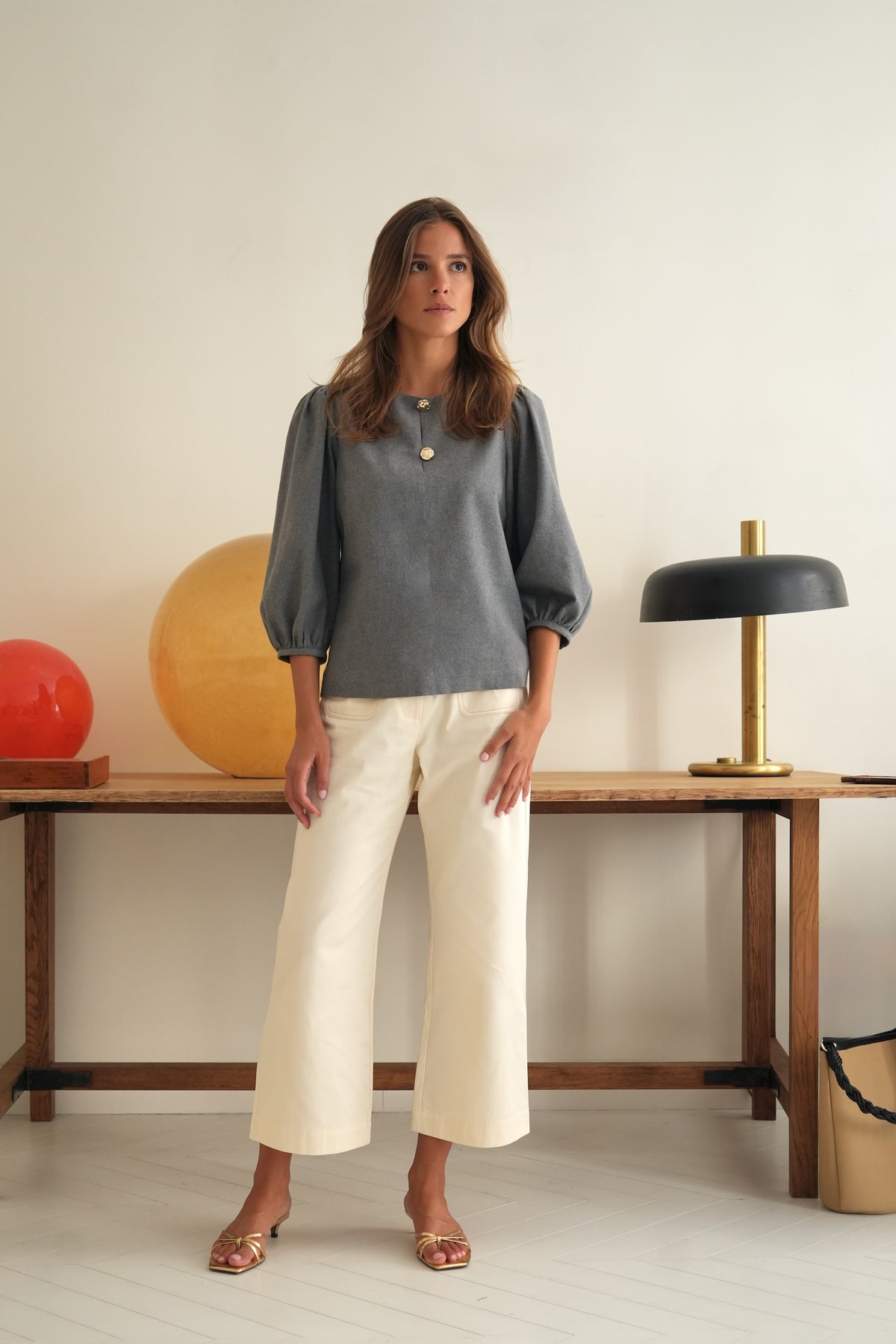 Top Pacôme flanelle