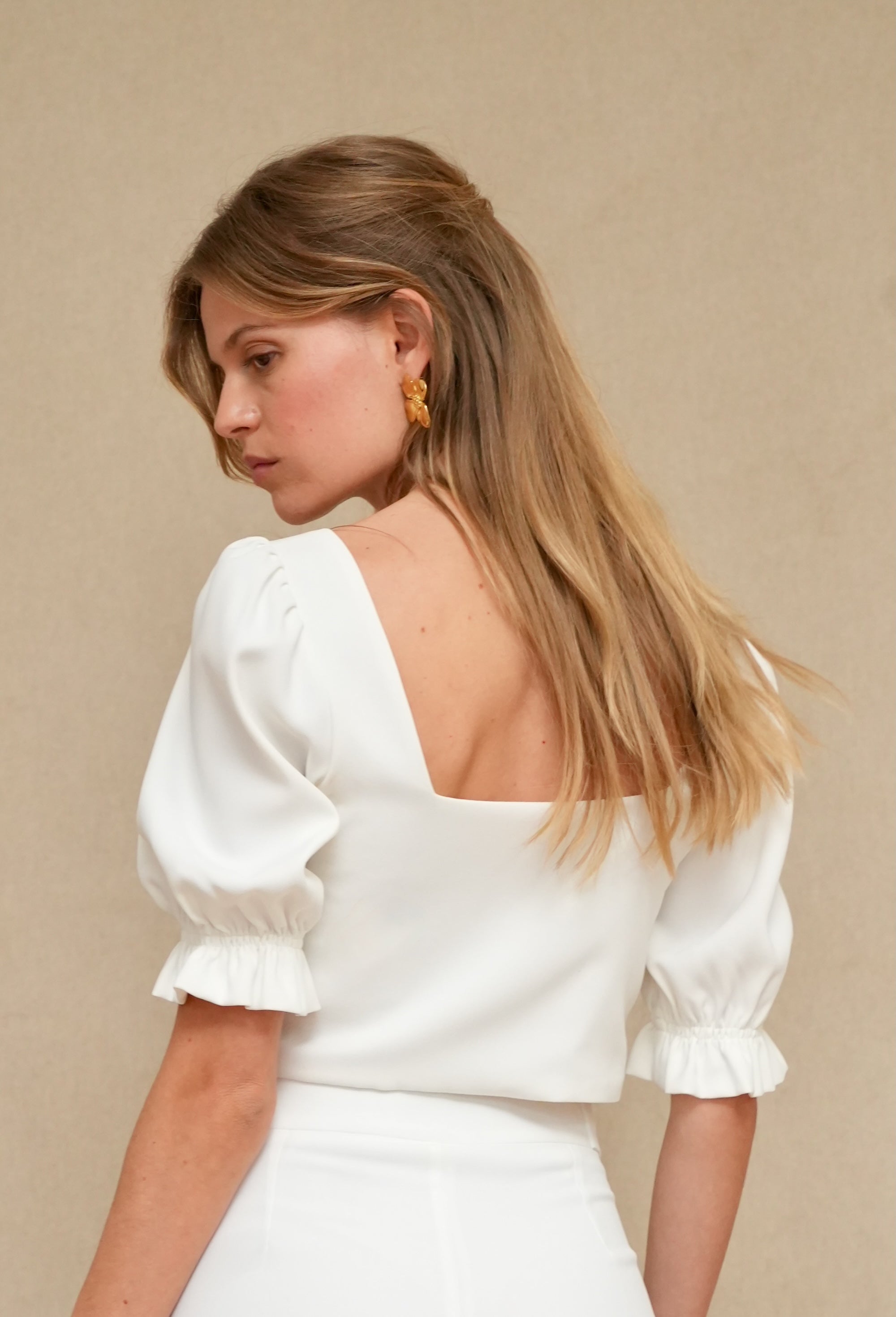 Top Barbara écru