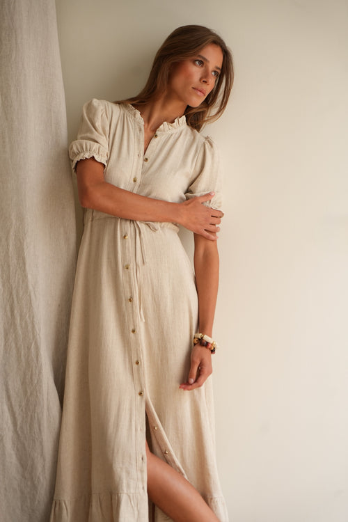 Robe Solstice lin sable