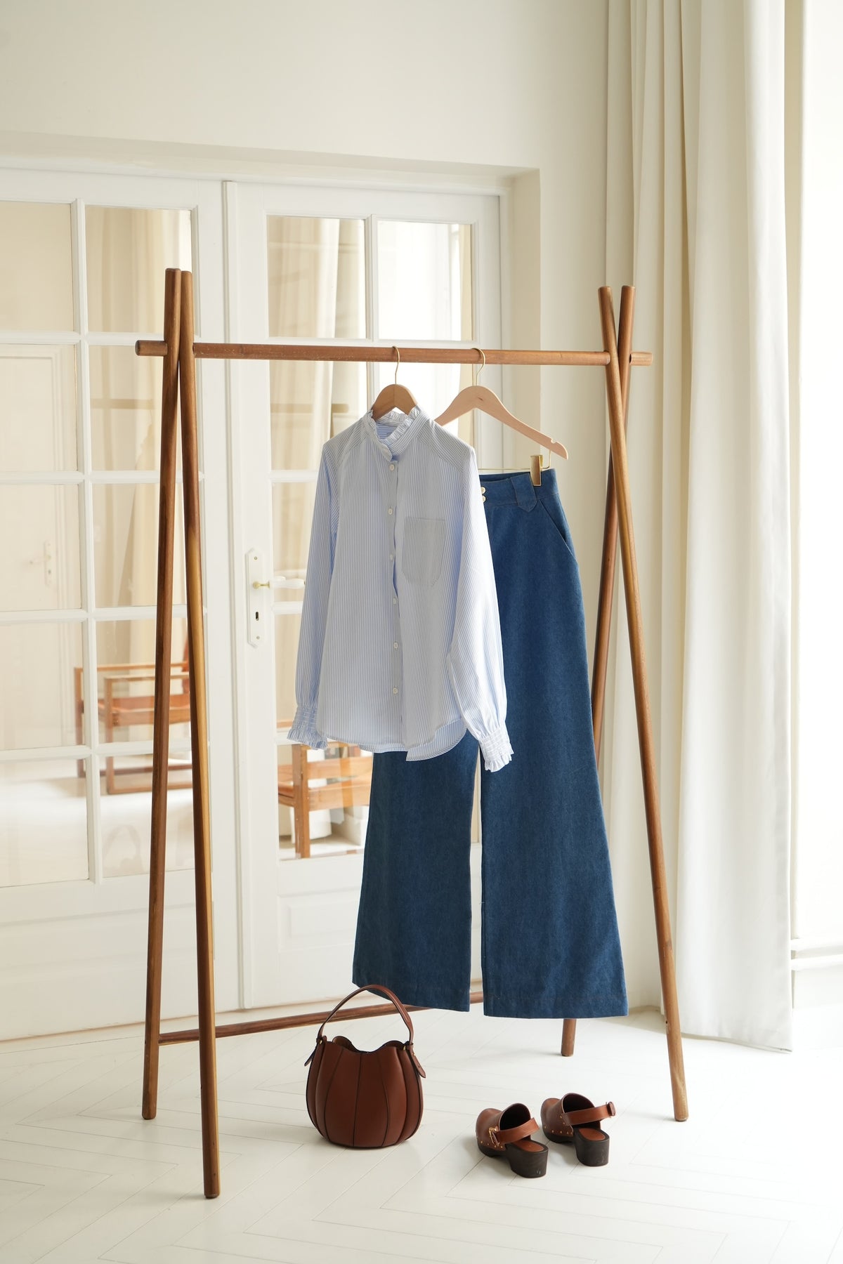 Chemise Peppa Oxford bleu ciel