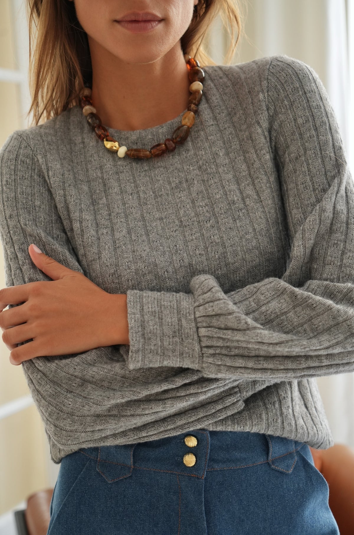 Pull Loulou gris
