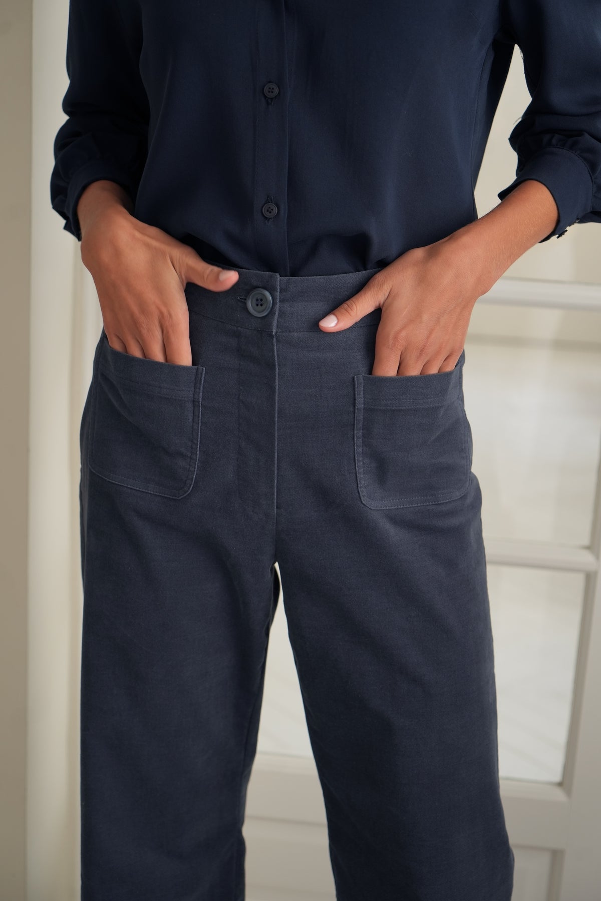 Pantalon Paimpol velours cobalt