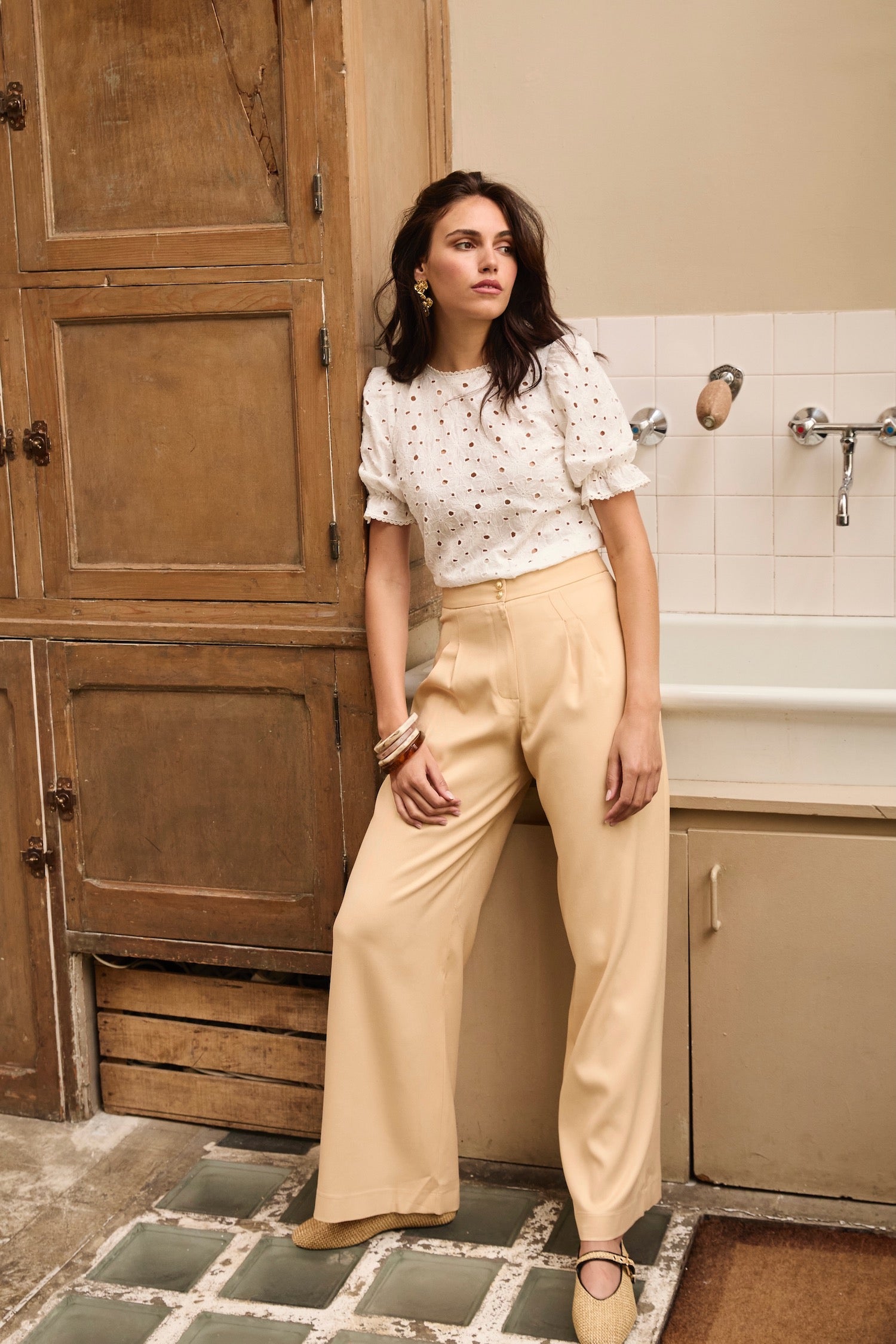 Fitz beige trousers